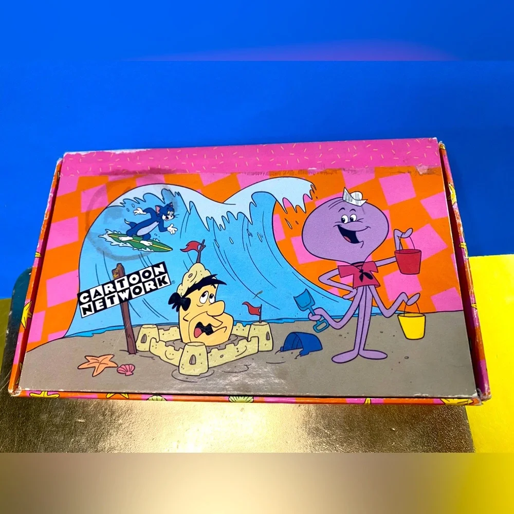 Cartoon Network 1994 Tom & Jerry, Fred Flintstone & Squiddly Diddly Pencil Box